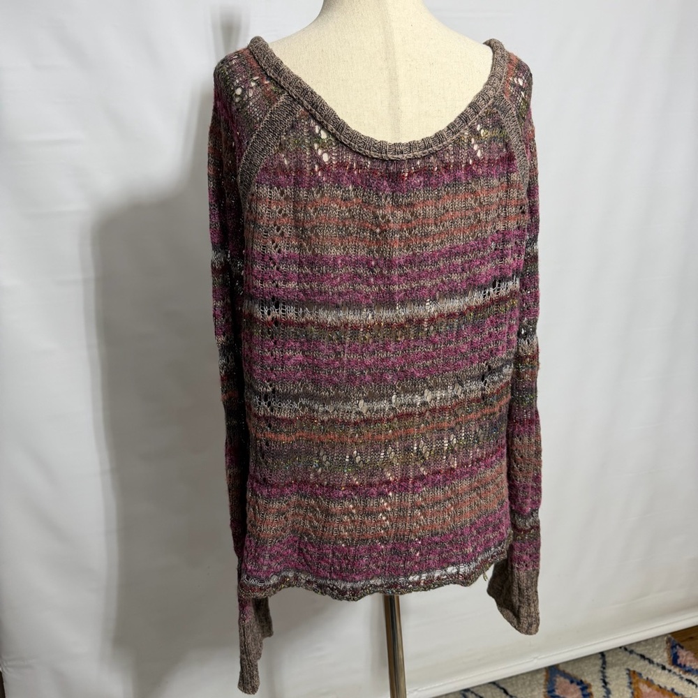 Free People โข Lost In The Forest Pullover Sweater Faded Rose S ASO Violet Harmon - Picture 5 of 10